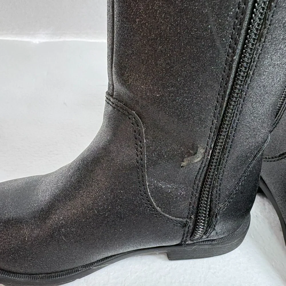 Bundle of 2 Girls Boots London Fog Stride Rite Black Pink Toddler 8